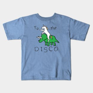 Unicorn Riding Dinosaur Kids T-Shirt